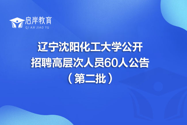 辽宁沈阳化工大学公开招聘高层次人员60人公告（第二批）(图1)